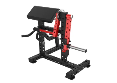 PrimePower PPF-K182 curl biceps / extension triceps à disques, cadre noir, accents rouges, sellerie noire PrimePower PPF-K182 curl biceps / extension triceps à disques, cadre noir, accents rouges, sellerie noire