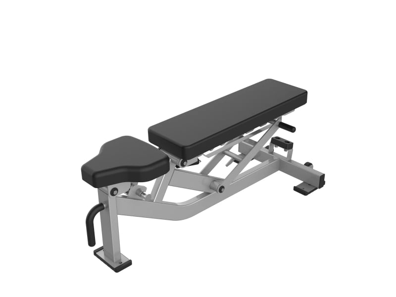 PrimePower PPF-HY39 adjustable dumbbell bench, silver-grey frame with ladder adjustment PrimePower PPF-HY39 adjustable dumbbell bench, silver-grey frame with ladder adjustment