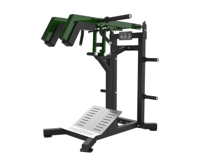 PrimePower PPF-A966 hack squat à levier, châssis noir, accents vert foncé, sellerie noire PrimePower PPF-A966 hack squat à levier, châssis noir, accents vert foncé, sellerie noire