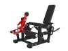 PrimePower PPF-K186 extension / flexion des jambes à disques, cadre noir, accents rouges, sellerie noire