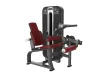 PrimePower PPF-K623 seated leg curl, gunmetal grey frame, black shroud with silver trim, burgundy upholstery
