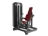 PrimePower PPF-K608 seated chest press, gunmetal grey frame, black shroud with silver trim, burgundy upholstery