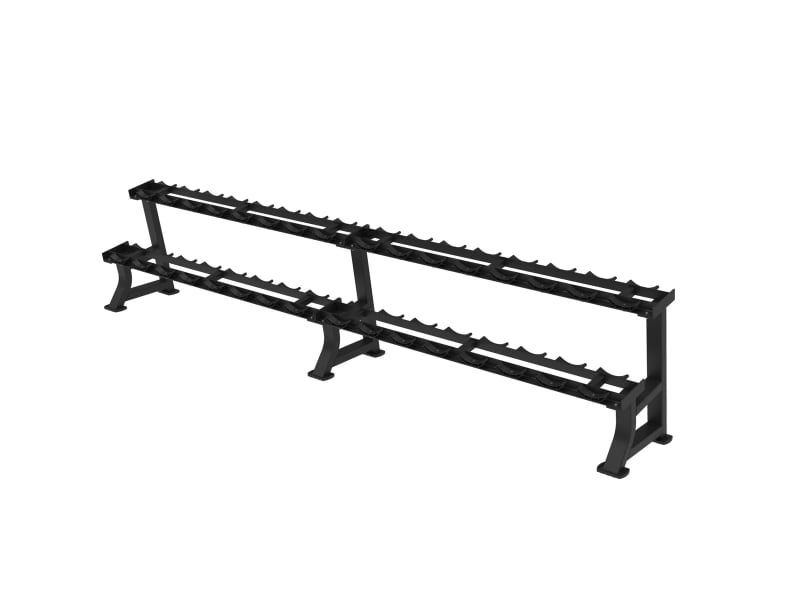 PrimePower PPF-HM49H – 2-Tier Dumbbell Rack (2 Bays), black frame PrimePower PPF-HM49H – 2-Tier Dumbbell Rack (2 Bays), black frame
