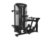 PrimePower PPF-K634 chest-supported seated row, gunmetal grey frame, black shroud with silver trim