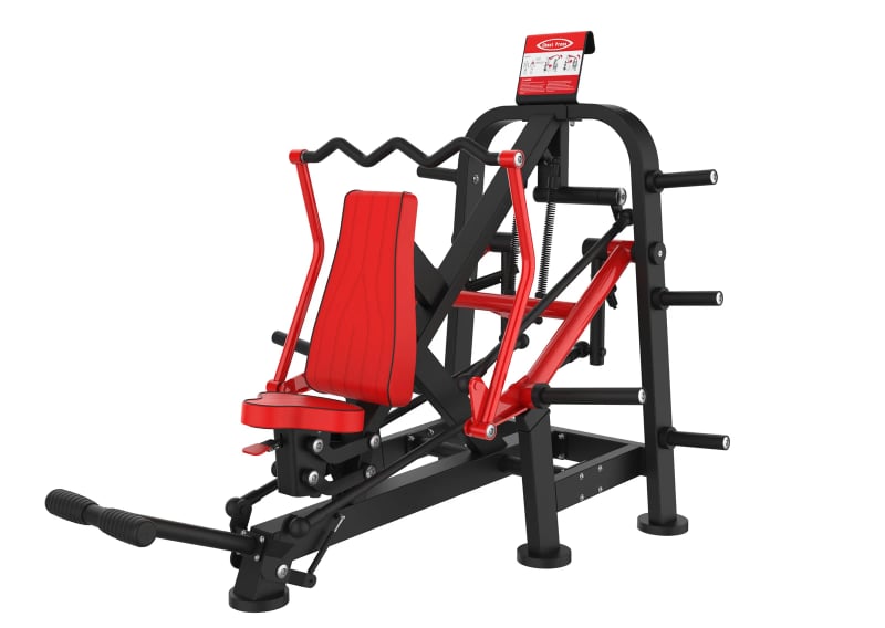 Extension triceps assise à disques PPF-A816 PrimePower, châssis noir, accents rouges, sellerie rouge Extension triceps assise à disques PPF-A816 PrimePower, châssis noir, accents rouges, sellerie rouge