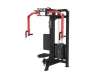 PrimePower PPF-K111 pec deck and rear delt machine, black frame with red rotating arms and weight stack