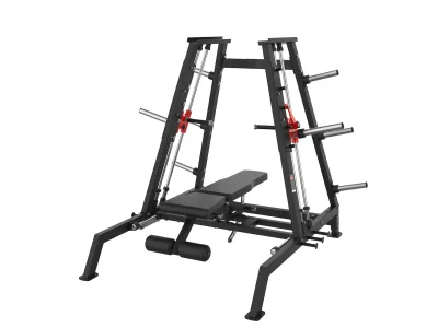 PrimePower PPF-HM99 guided tower press, black A-frame with chrome guide rods and adjustable bench PrimePower PPF-HM99 guided tower press, black A-frame with chrome guide rods and adjustable bench