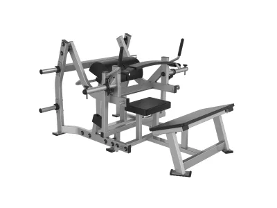 Hip thrust à disques PrimePower PPF-HY68, cadre gris argent, rouleau de hanches et banc