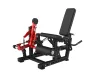 PrimePower PPF-K186 extension / flexion des jambes à disques, cadre noir, accents rouges, sellerie noire