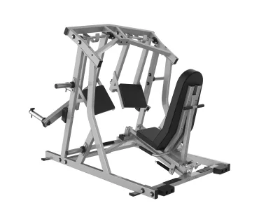 Presse à cuisses iso-latérale PrimePower PPF-HY105, cadre gris argent et deux plateformes Presse à cuisses iso-latérale PrimePower PPF-HY105, cadre gris argent et deux plateformes