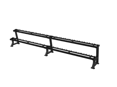 PrimePower PPF-HM49C – 2-Tier Dumbbell Rack (20 Pairs), black frame PrimePower PPF-HM49C – 2-Tier Dumbbell Rack (20 Pairs), black frame
