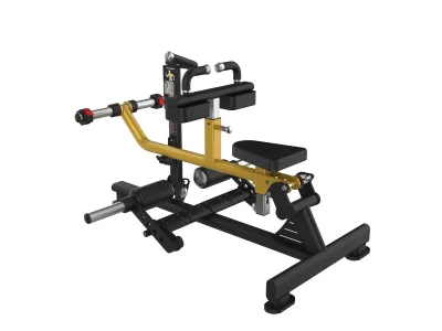 Machine mollets et tibial à disques PrimePower PPF-K562, châssis noir, accents dorés, sellerie noire