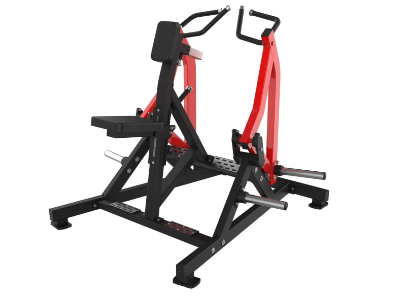 PrimePower PPF-HM75 – Rowing assis à disques (bras indépendants), cadre noir, accents rouges, garnissage noir PrimePower PPF-HM75 – Rowing assis à disques (bras indépendants), cadre noir, accents rouges, garnissage noir