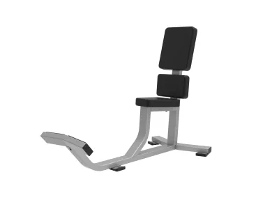 PrimePower PPF-HY38 upright utility bench, silver-grey frame with two-section black back pad PrimePower PPF-HY38 upright utility bench, silver-grey frame with two-section black back pad