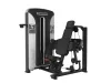 PrimePower PPF-K630 biceps curl, gunmetal grey frame, black shroud with silver trim, burgundy upholstery