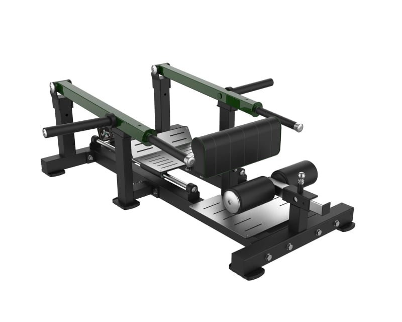 PrimePower PPF-A979 fentes à disques (split squat), châssis noir, accents vert foncé, sellerie noire PrimePower PPF-A979 fentes à disques (split squat), châssis noir, accents vert foncé, sellerie noire