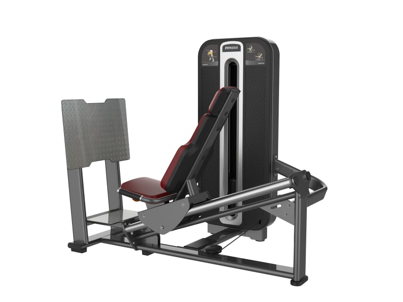 PrimePower PPF-K603A seated leg press with sliding seat, gunmetal grey frame, black shroud with silver trim PrimePower PPF-K603A seated leg press with sliding seat, gunmetal grey frame, black shroud with silver trim