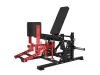 PrimePower PPF-K183 Plate-Loaded Hip Adduction / Abduction, black frame, red accents, black upholstery
