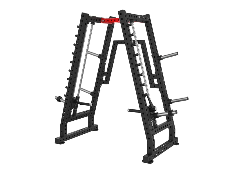 PrimePower PPF-K177A A-Frame Converging Press Tower, black frame, red accents, black upholstery PrimePower PPF-K177A A-Frame Converging Press Tower, black frame, red accents, black upholstery