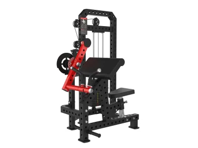 PrimePower PPF-K115 biceps curl and triceps extension combo, black frame with red cam-disc lever PrimePower PPF-K115 biceps curl and triceps extension combo, black frame with red cam-disc lever