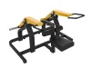 PrimePower PPF-K378 plate-loaded seated dip / triceps press, black frame, yellow-orange accents, black upholstery
