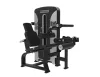 PrimePower PPF-K623 seated leg curl, gunmetal grey frame, black shroud with silver trim, burgundy upholstery