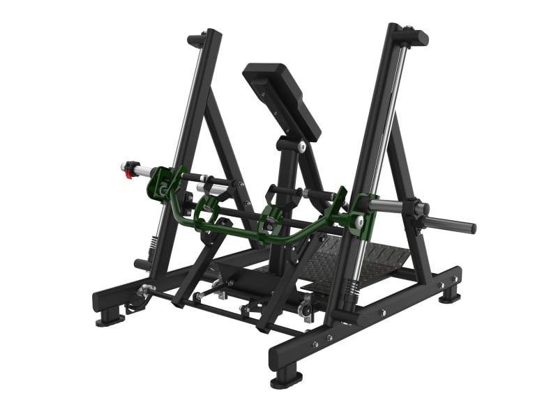 Rowing type Smith à disques PrimePower PPF-K576B, châssis noir, accents vert foncé, sellerie noire Rowing type Smith à disques PrimePower PPF-K576B, châssis noir, accents vert foncé, sellerie noire