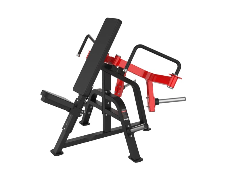 PrimePower PPF-HM64 – Écarté incliné pour pectoraux à disques, cadre noir, accents rouges, garnissage noir PrimePower PPF-HM64 – Écarté incliné pour pectoraux à disques, cadre noir, accents rouges, garnissage noir