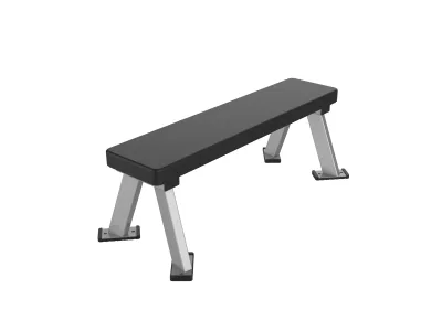 PrimePower PPF-HY36 flat weight bench, silver-grey splayed legs with black padded top PrimePower PPF-HY36 flat weight bench, silver-grey splayed legs with black padded top