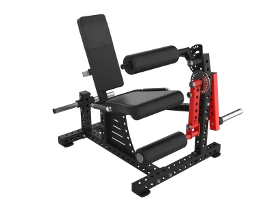PrimePower PPF-K185 extension / flexion des jambes assis, cadre noir, accents rouges, sellerie noire PrimePower PPF-K185 extension / flexion des jambes assis, cadre noir, accents rouges, sellerie noire