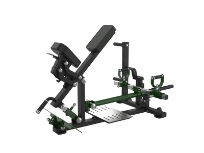 PrimePower PPF-A941 chest-supported t-bar row, black frame, dark green accents, black upholstery PrimePower PPF-A941 chest-supported t-bar row, black frame, dark green accents, black upholstery