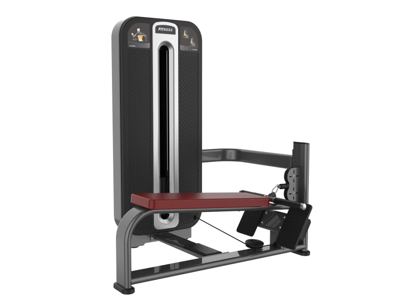 PrimePower PPF-K632 seated cable row, gunmetal grey frame, black shroud with silver trim, burgundy upholstery PrimePower PPF-K632 seated cable row, gunmetal grey frame, black shroud with silver trim, burgundy upholstery