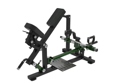 PrimePower PPF-A941B chest-supported t-bar row, black frame, dark green accents, black upholstery PrimePower PPF-A941B chest-supported t-bar row, black frame, dark green accents, black upholstery