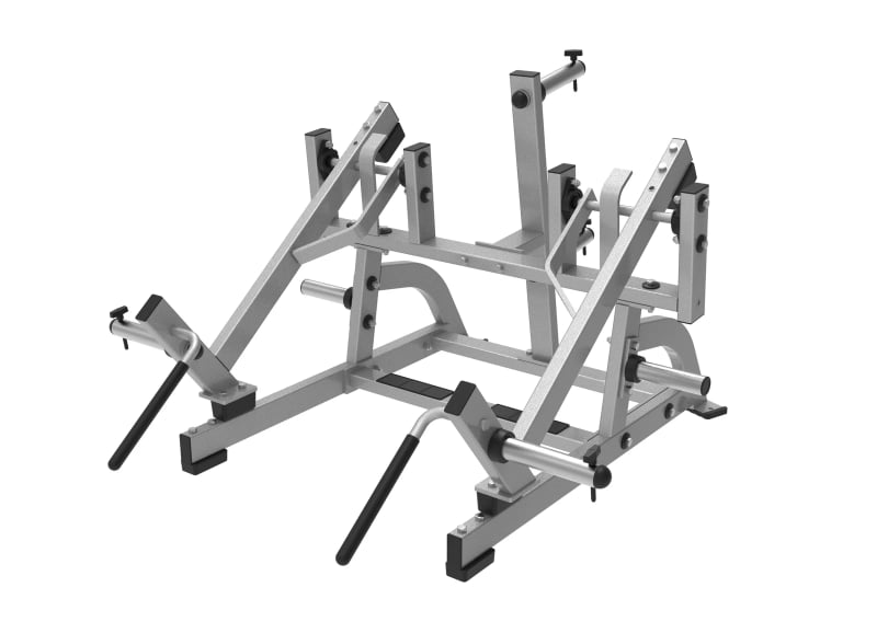 PrimePower PPF-HY74 ground-based squat and deadlift trainer, silver-grey frame with two lever arms PrimePower PPF-HY74 ground-based squat and deadlift trainer, silver-grey frame with two lever arms
