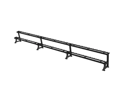 PrimePower PPF-HM49G – 2-Tier Dumbbell Rack (Long, 3 Bays), black frame PrimePower PPF-HM49G – 2-Tier Dumbbell Rack (Long, 3 Bays), black frame