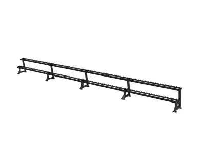 PrimePower PPF-HM49E – 2-Tier Dumbbell Rack (Extra Long, 4 Bays), black frame PrimePower PPF-HM49E – 2-Tier Dumbbell Rack (Extra Long, 4 Bays), black frame