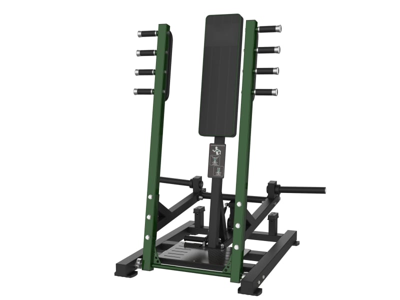Développé pectoraux debout compact à disques PPF-A909 PrimePower, châssis noir, accents vert foncé, sellerie noire Développé pectoraux debout compact à disques PPF-A909 PrimePower, châssis noir, accents vert foncé, sellerie noire