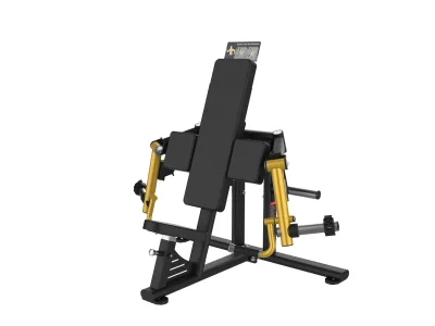 Curl biceps à disques PrimePower PPF-K530, châssis noir, accents dorés, sellerie noire